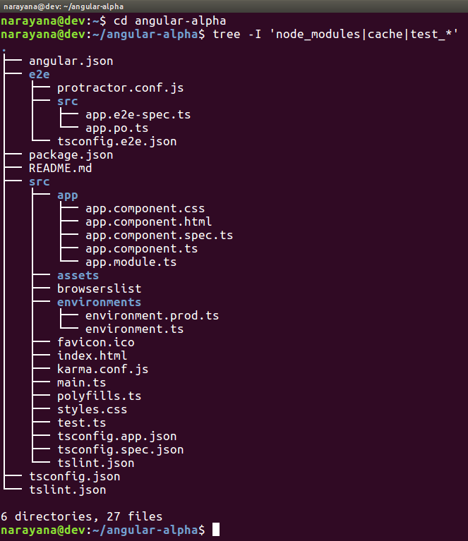 directory-listing excluding node_modules and cache